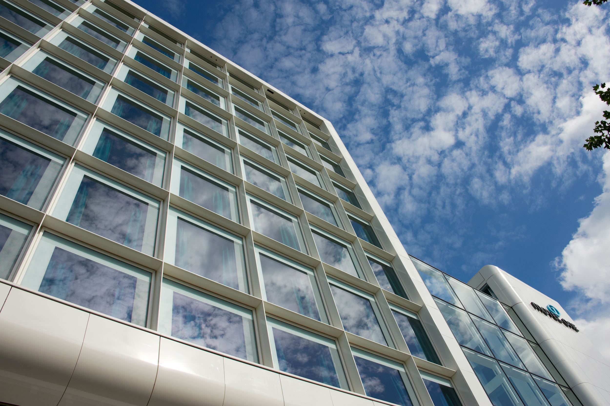 hotel Amsterdam Motel One view of the building from below and outside