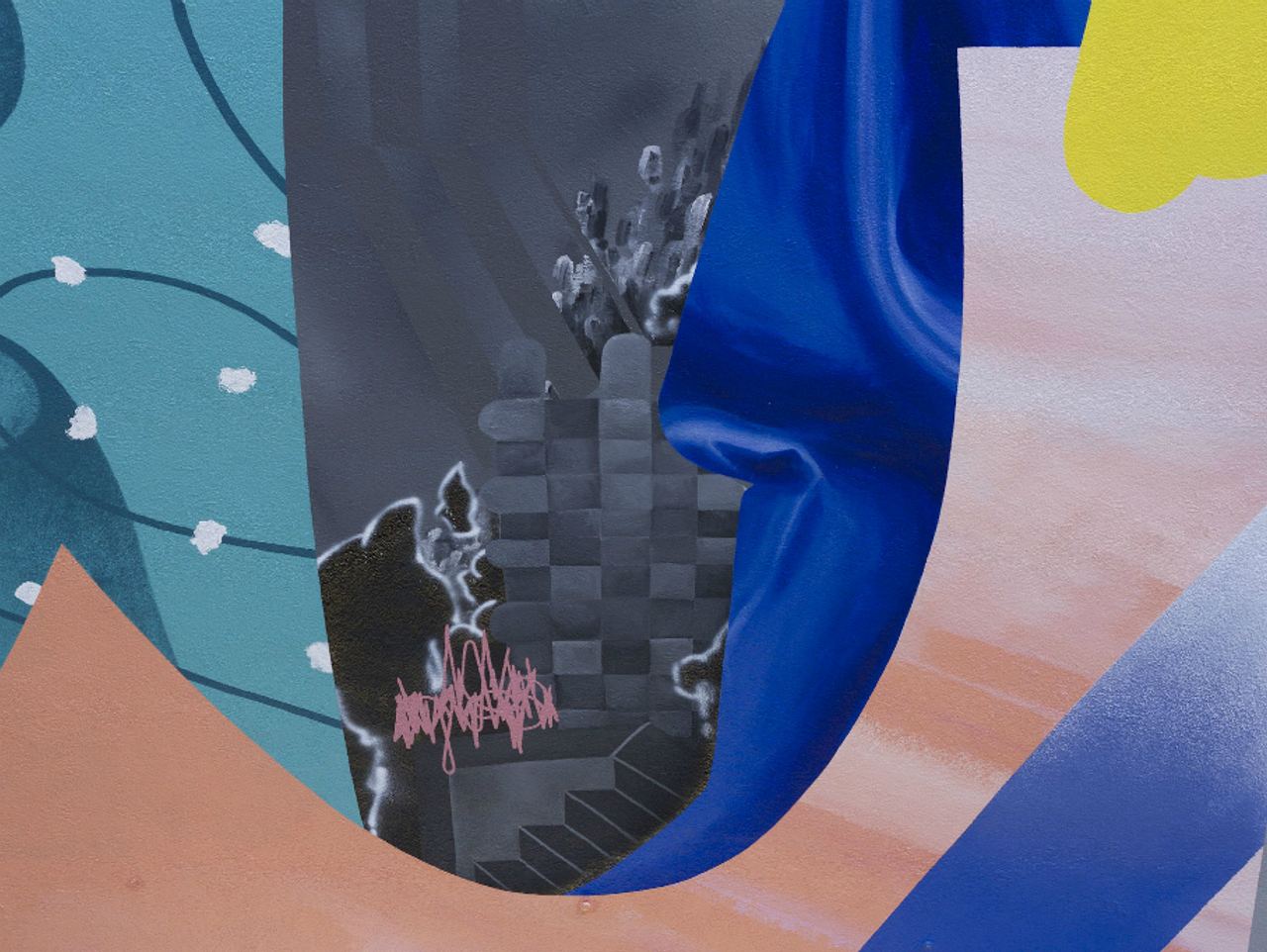 hotel Berlin Alexanderplatz Motel One close-up of wall art