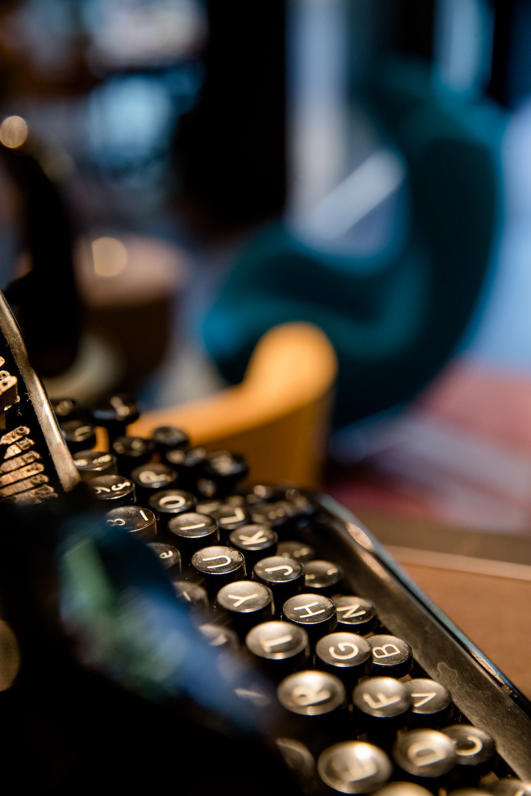 Designhotel Hannover Oper Motel One Nahaufnahme Tasten einer Schreibmaschine