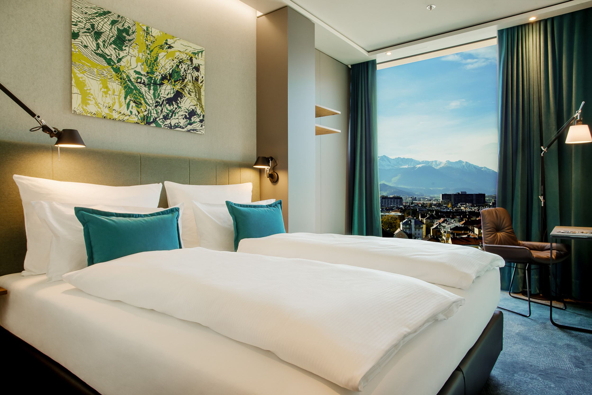 Hotel Innsbruck Motel One Zimmer mit Panoramablick