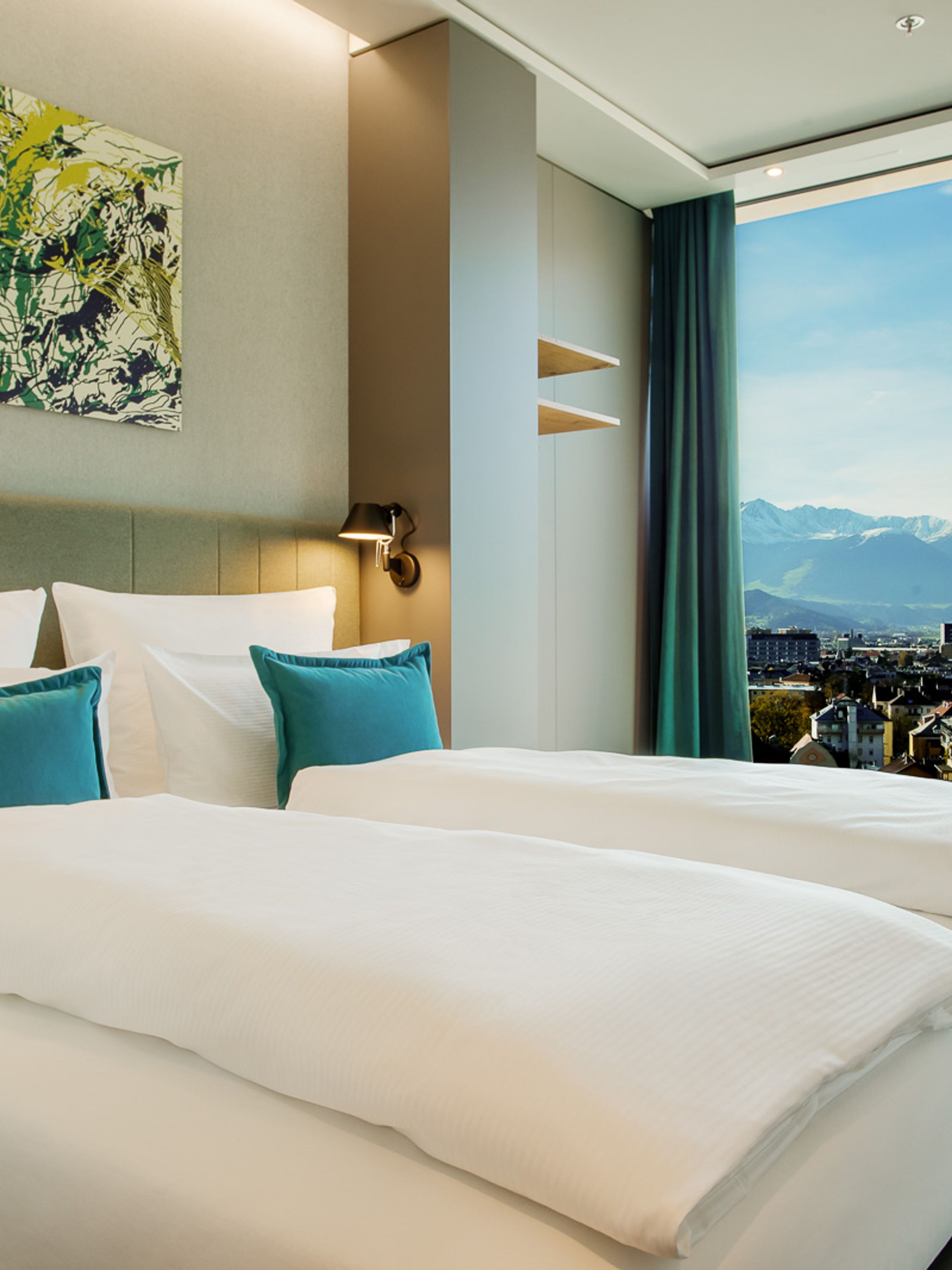 Hotel Innsbruck Motel One Zimmer mit Panoramablick
