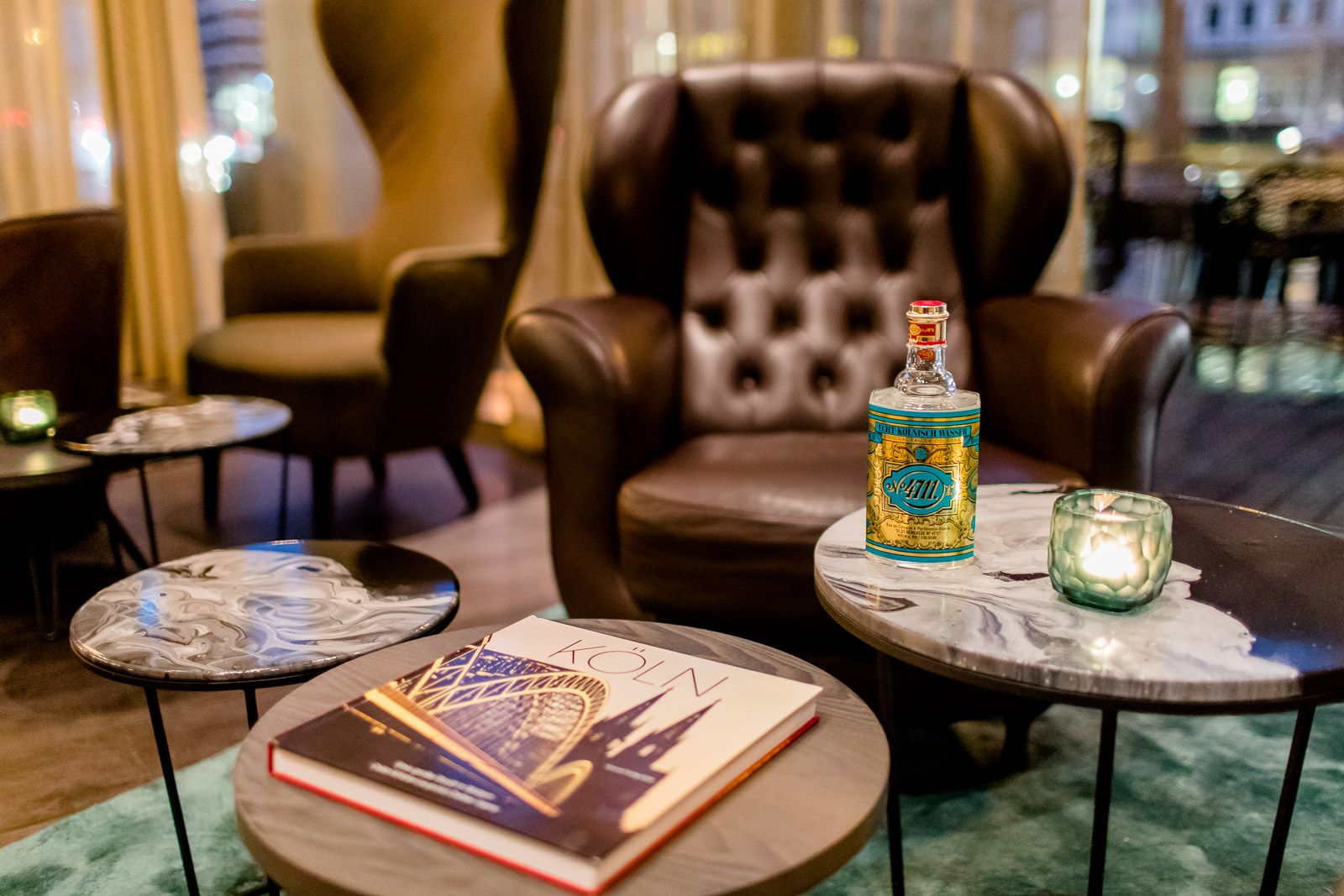 hotel Cologne Altstadt Motel One lounge with armchair and side table