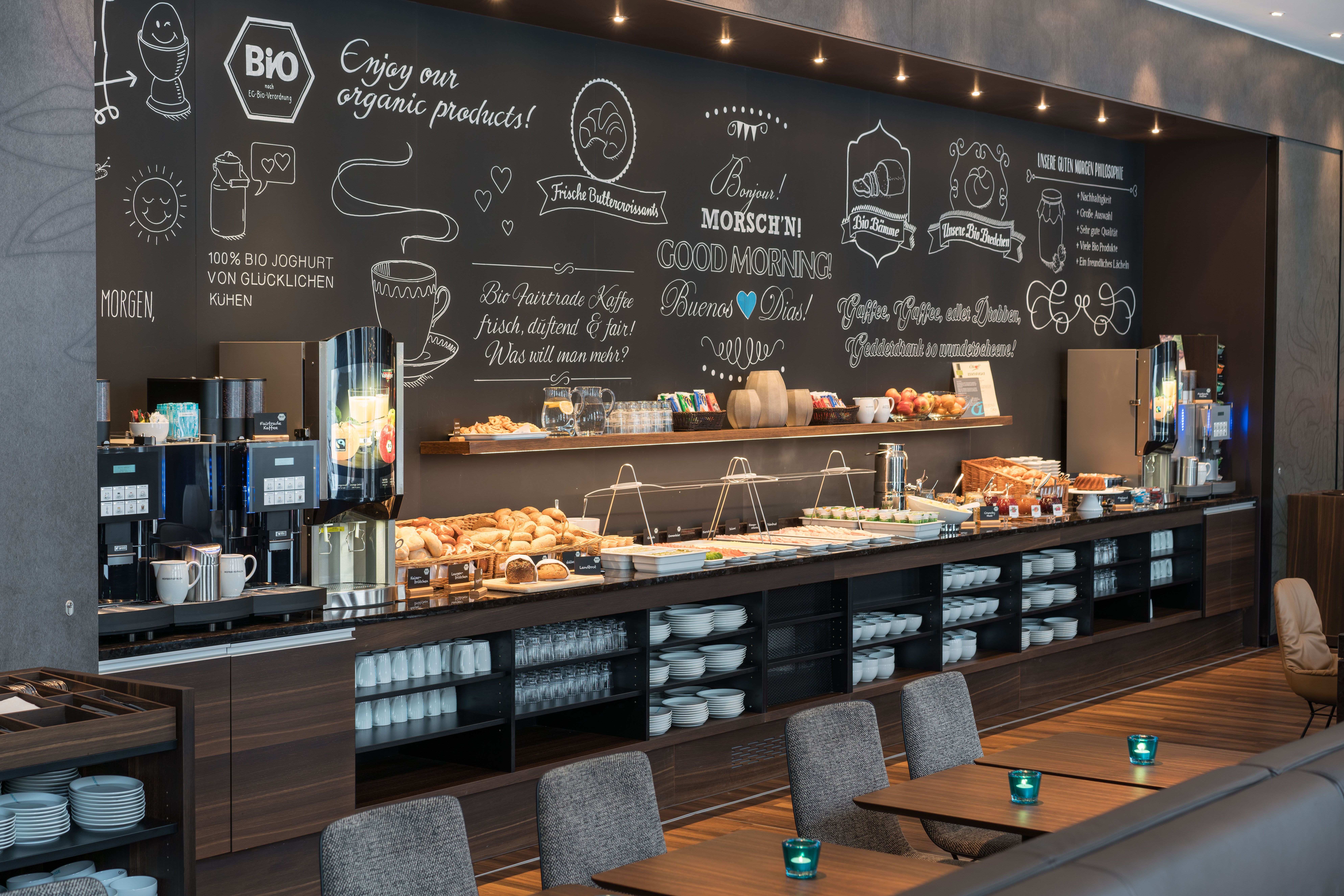 Hotel Leipzig Nikolaikirche Motel One Frühstücksbuffet