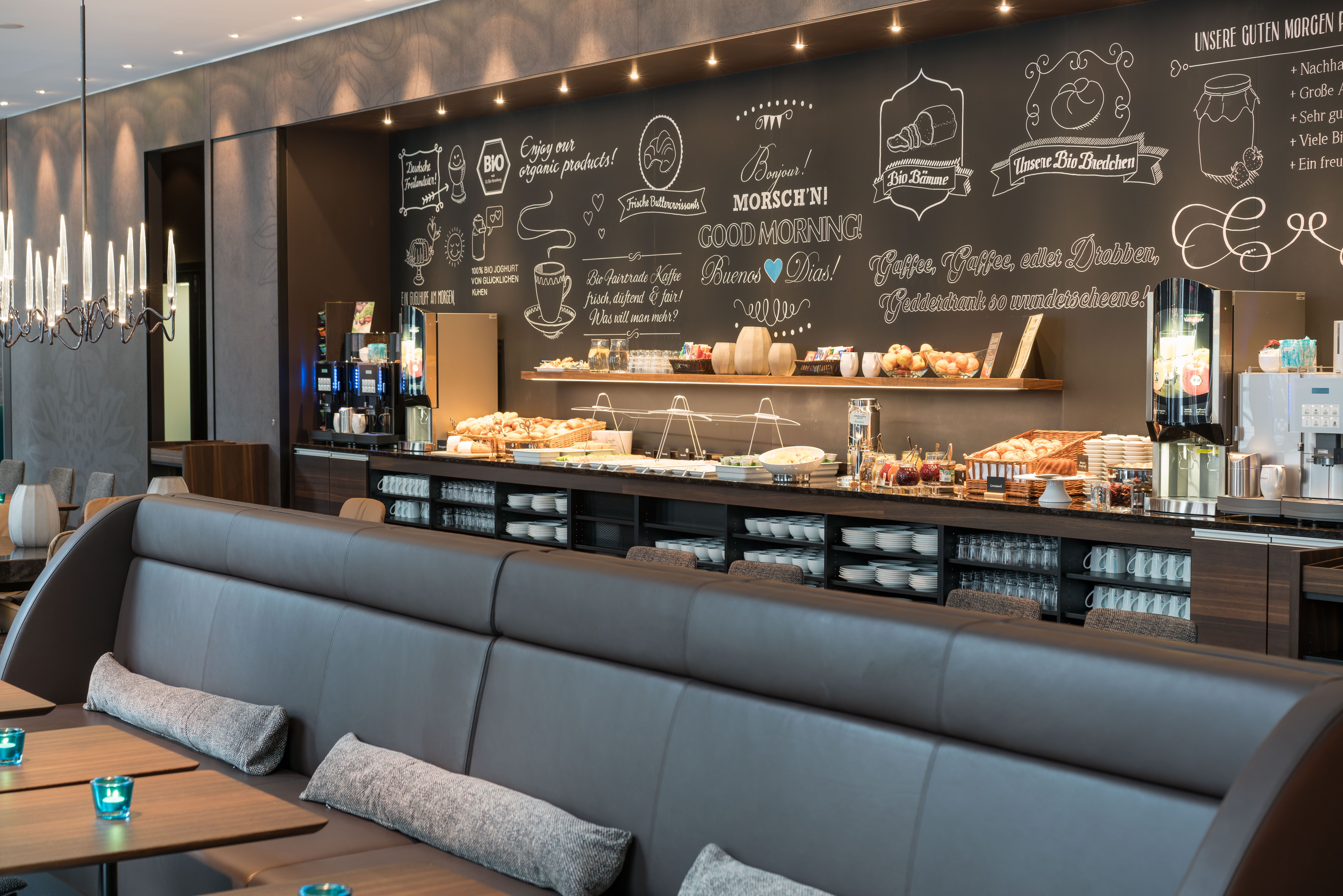 Designhotel Leipzig Nikolaikirche Motel One Frühstücksbuffet