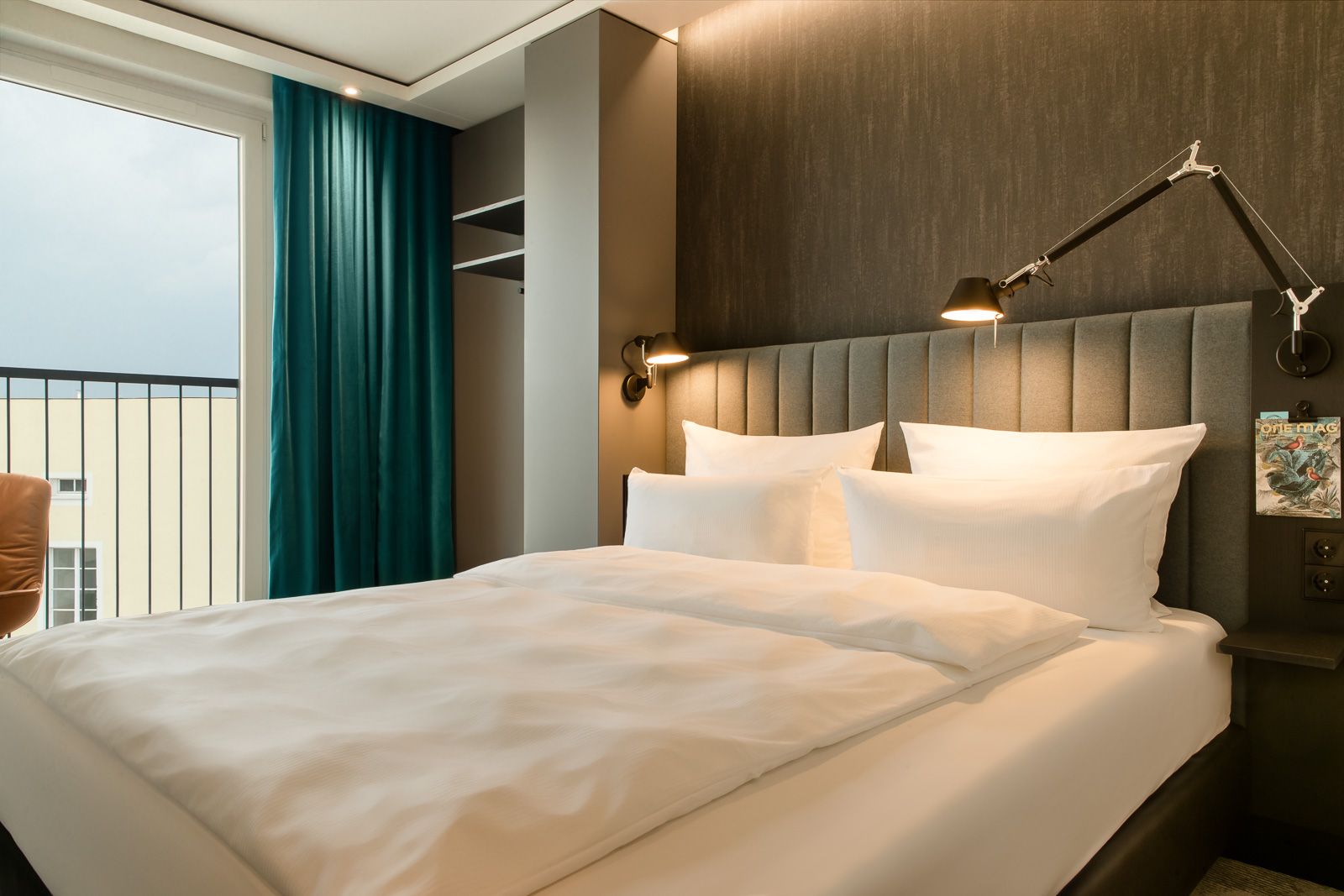 Hotel München East Side Motel One Zimmer mit Doppelbett