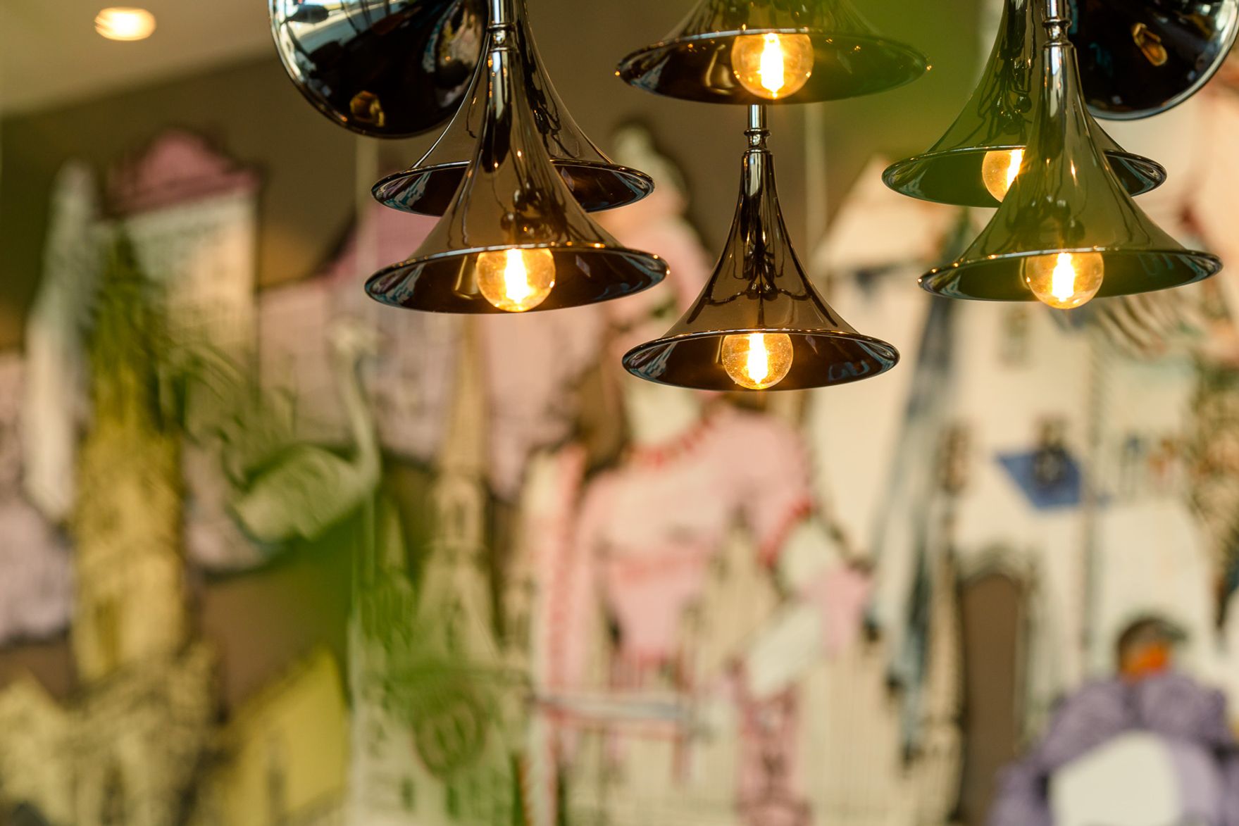 hotel Munich Trade Fair Motel One close-up of lamps
