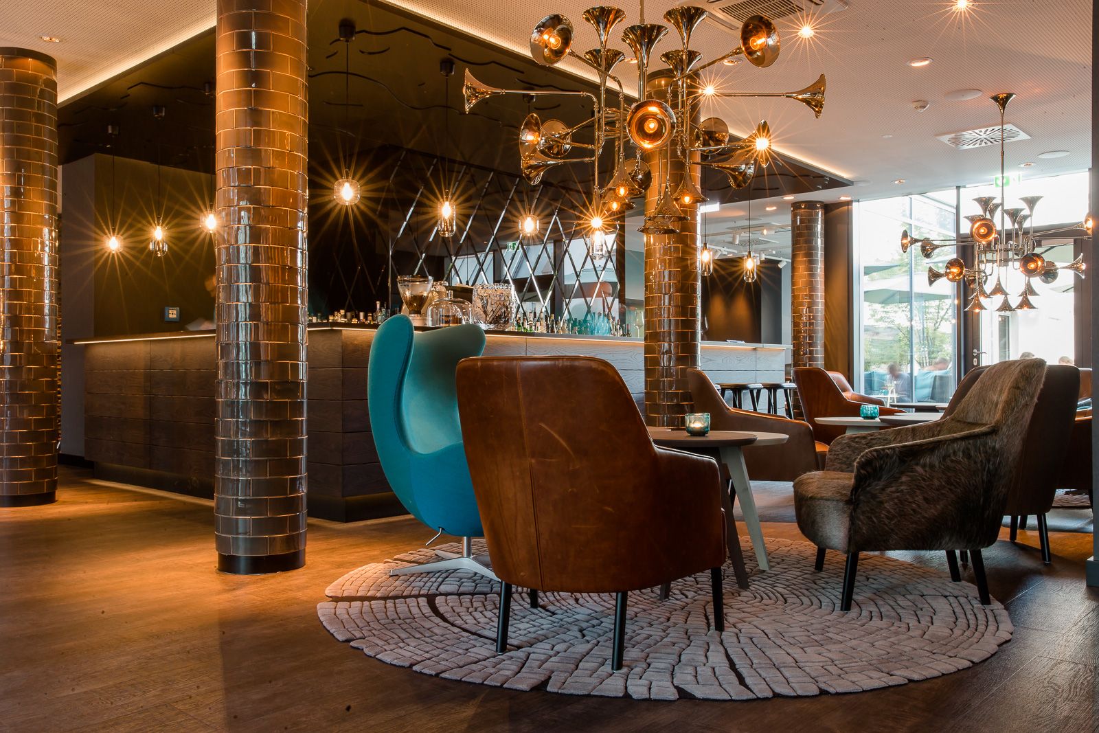 Hotel München Westend Motel One Bar und Lounge mit Sitzgelegenheiten