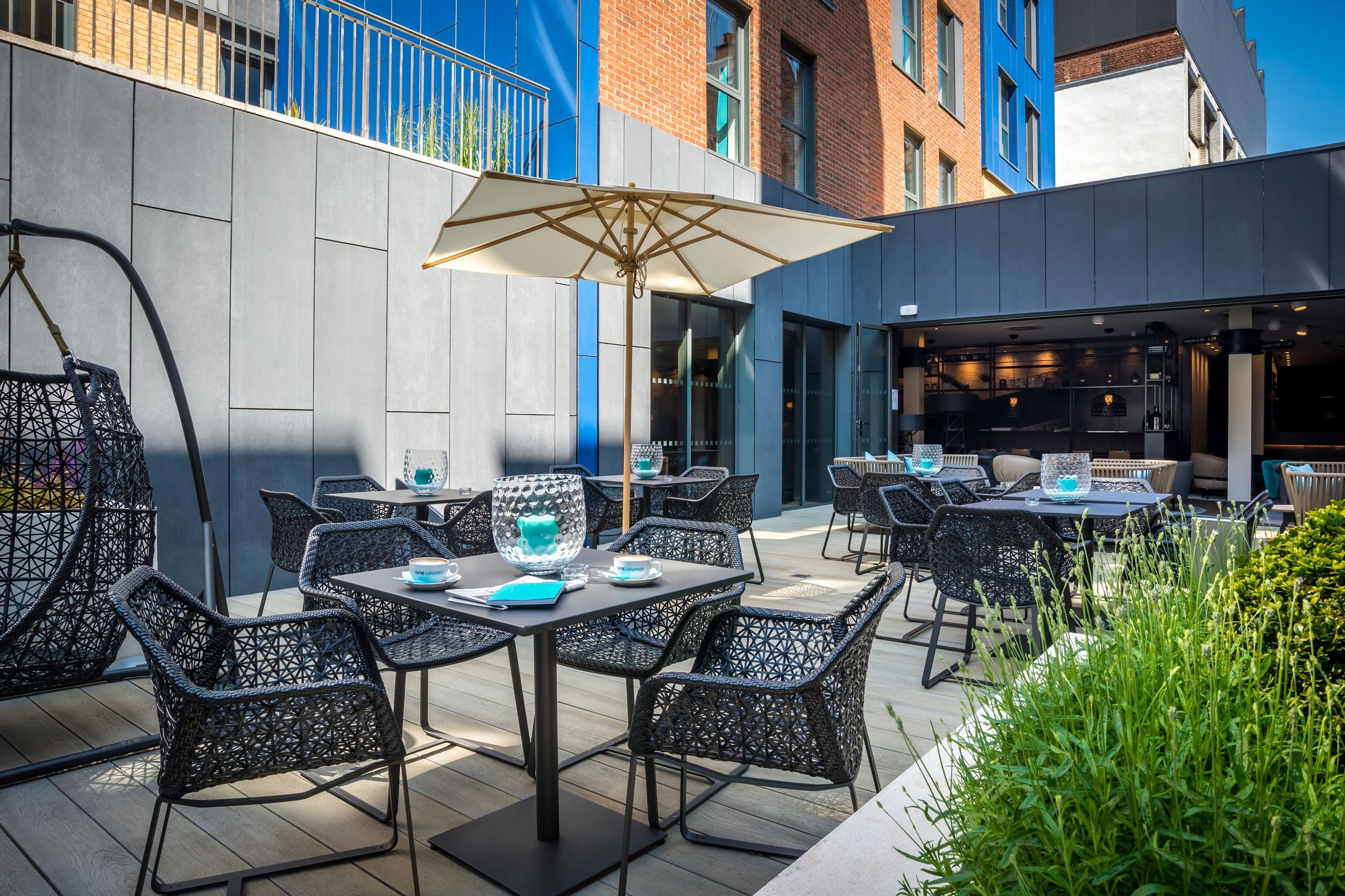 hotel Newcastle Motel One terrace with outdoor area