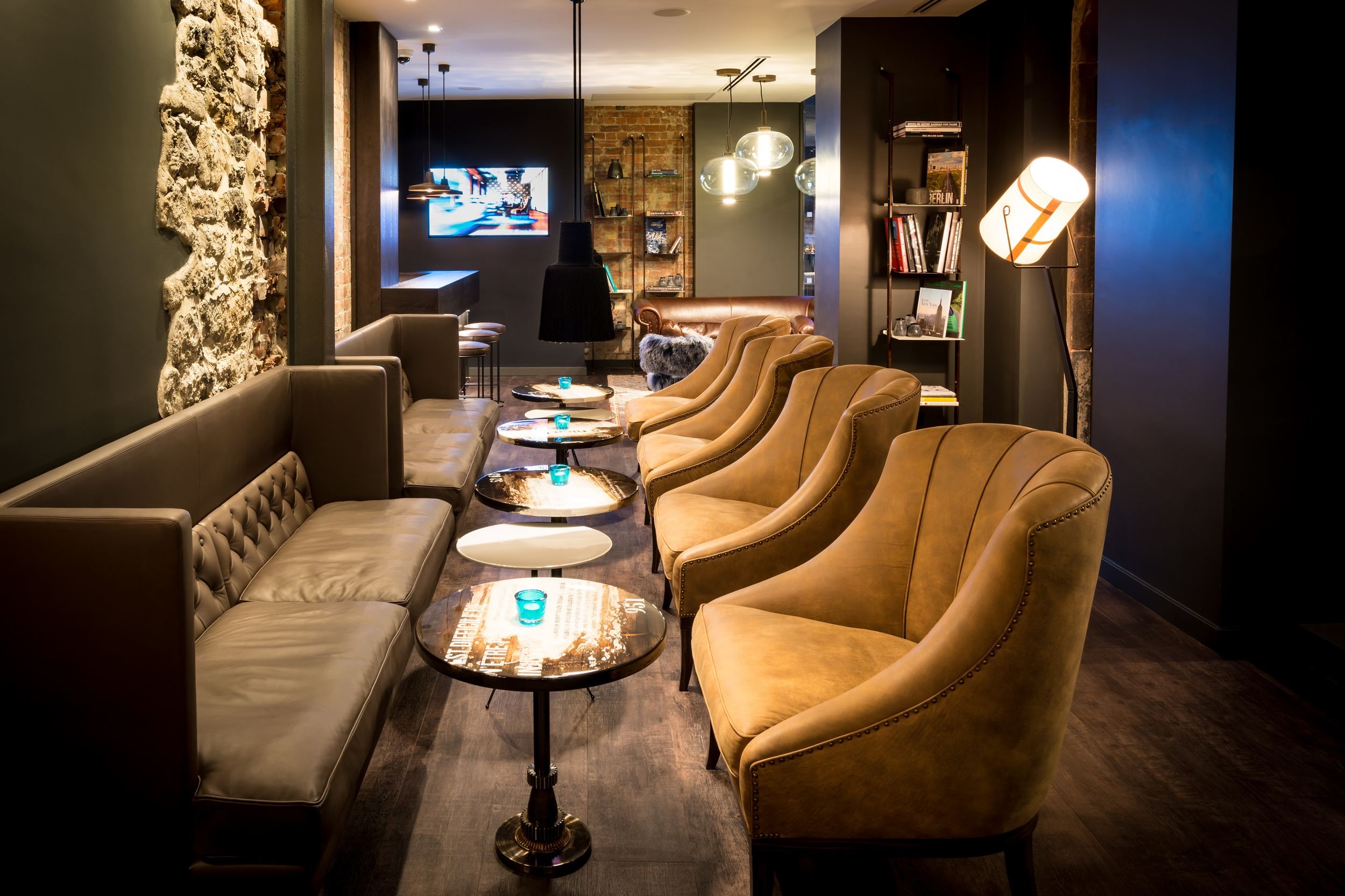 designhotel Newcastle Motel One sofas and armchairs in lounge