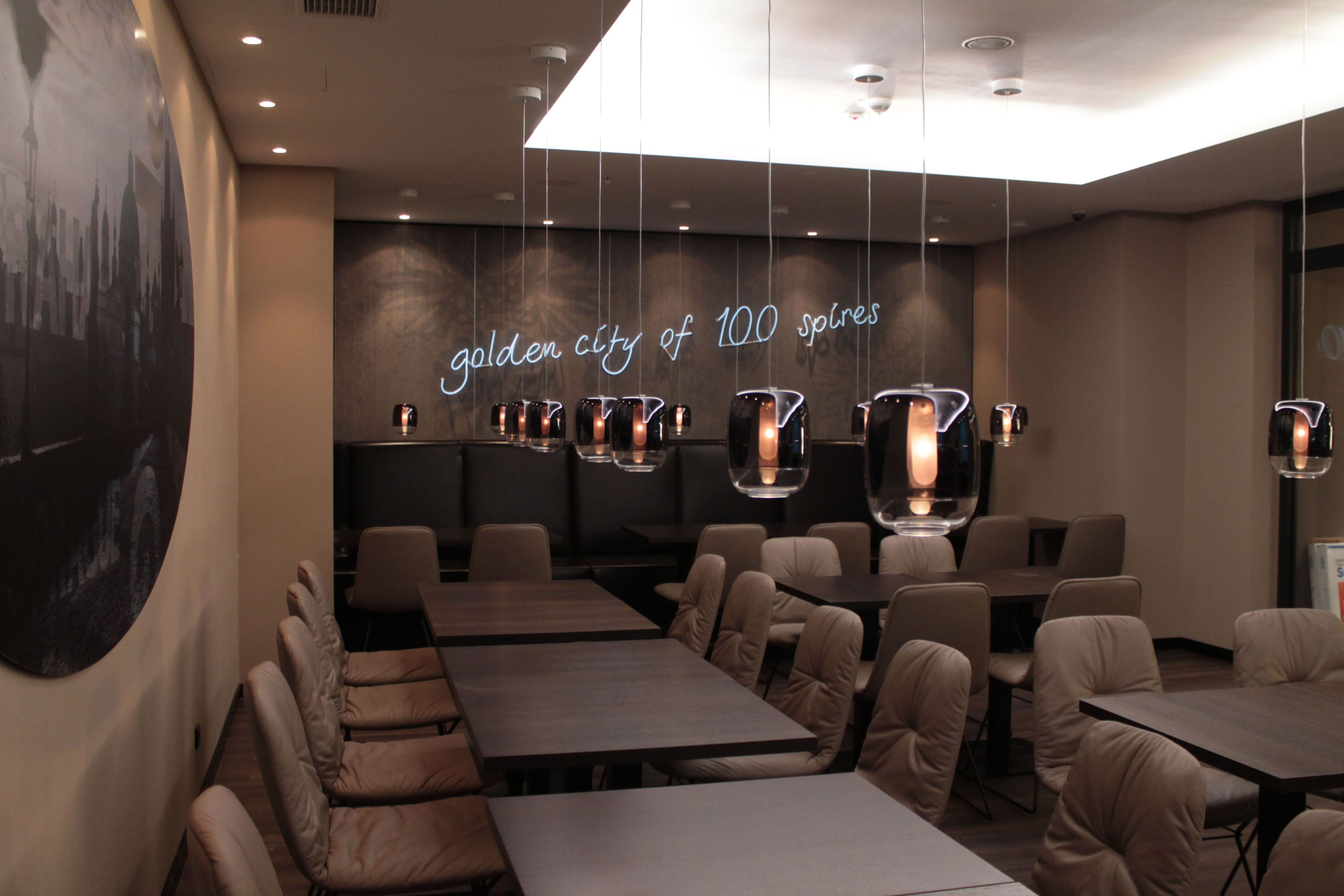 hotel Prague Florentinum Motel One breakfast area hotel Prague Florentinum Motel One breakfast area