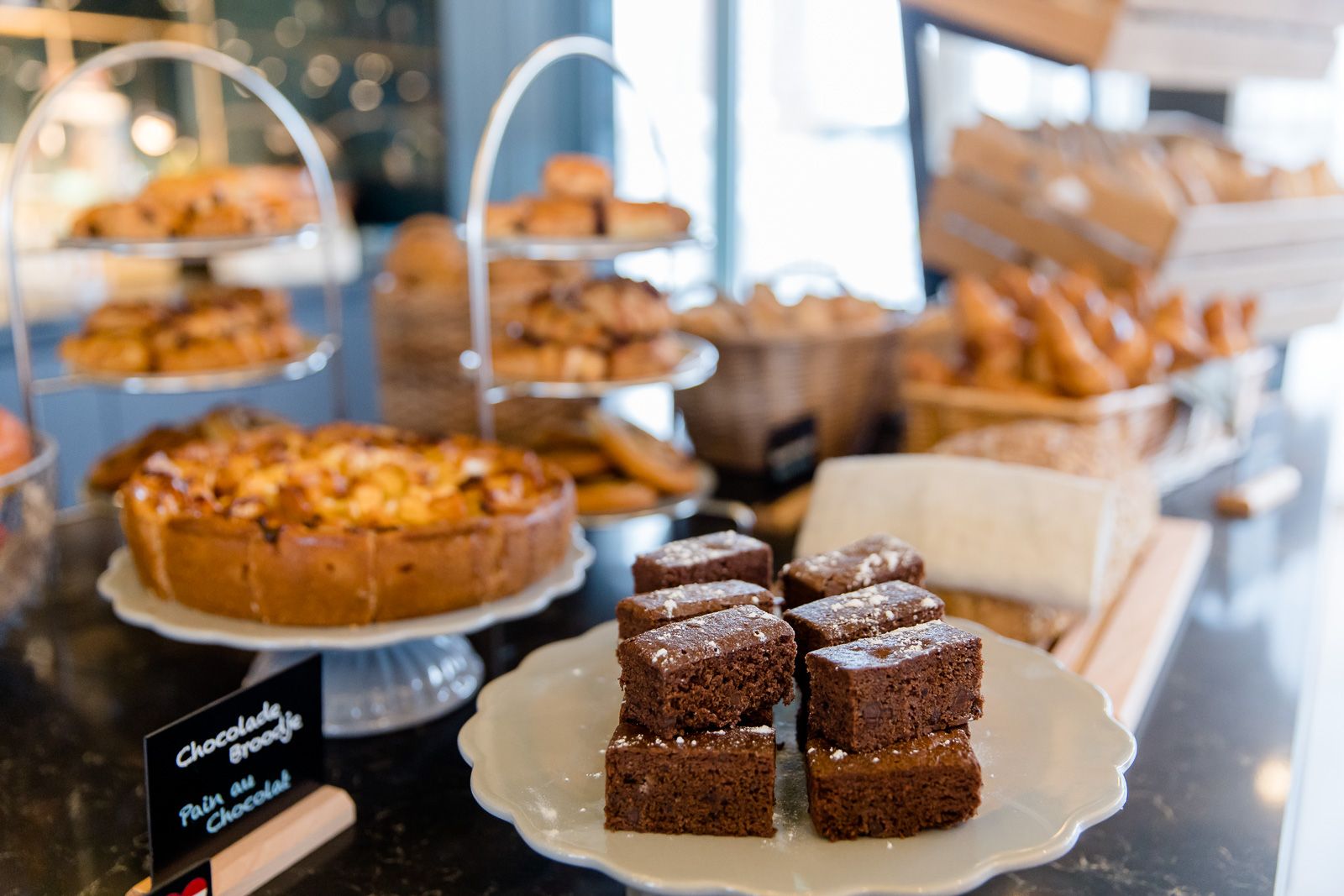 Designhotel Rotterdam Motel One Nahaufnahme Schokoladenbrownies