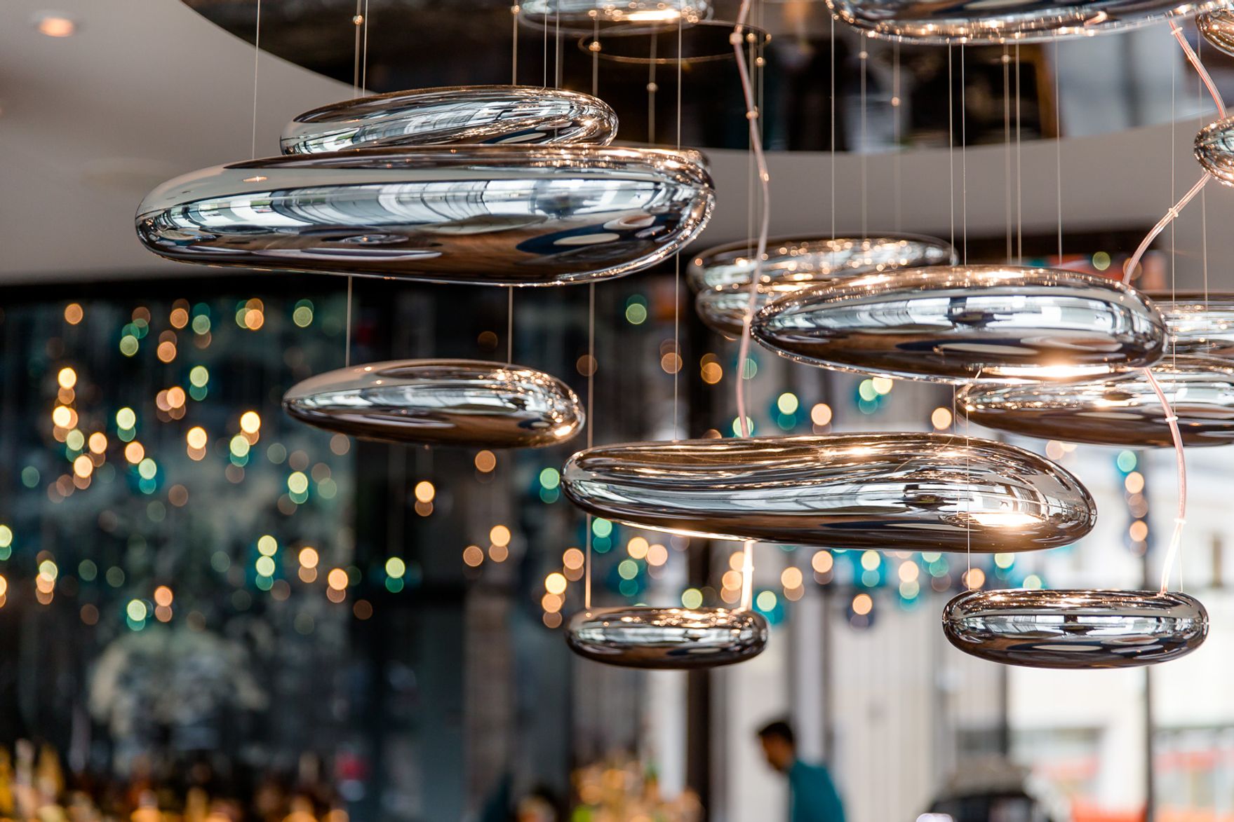 hotel Stuttgart Bad Cannstatt Motel One close-up of lamps