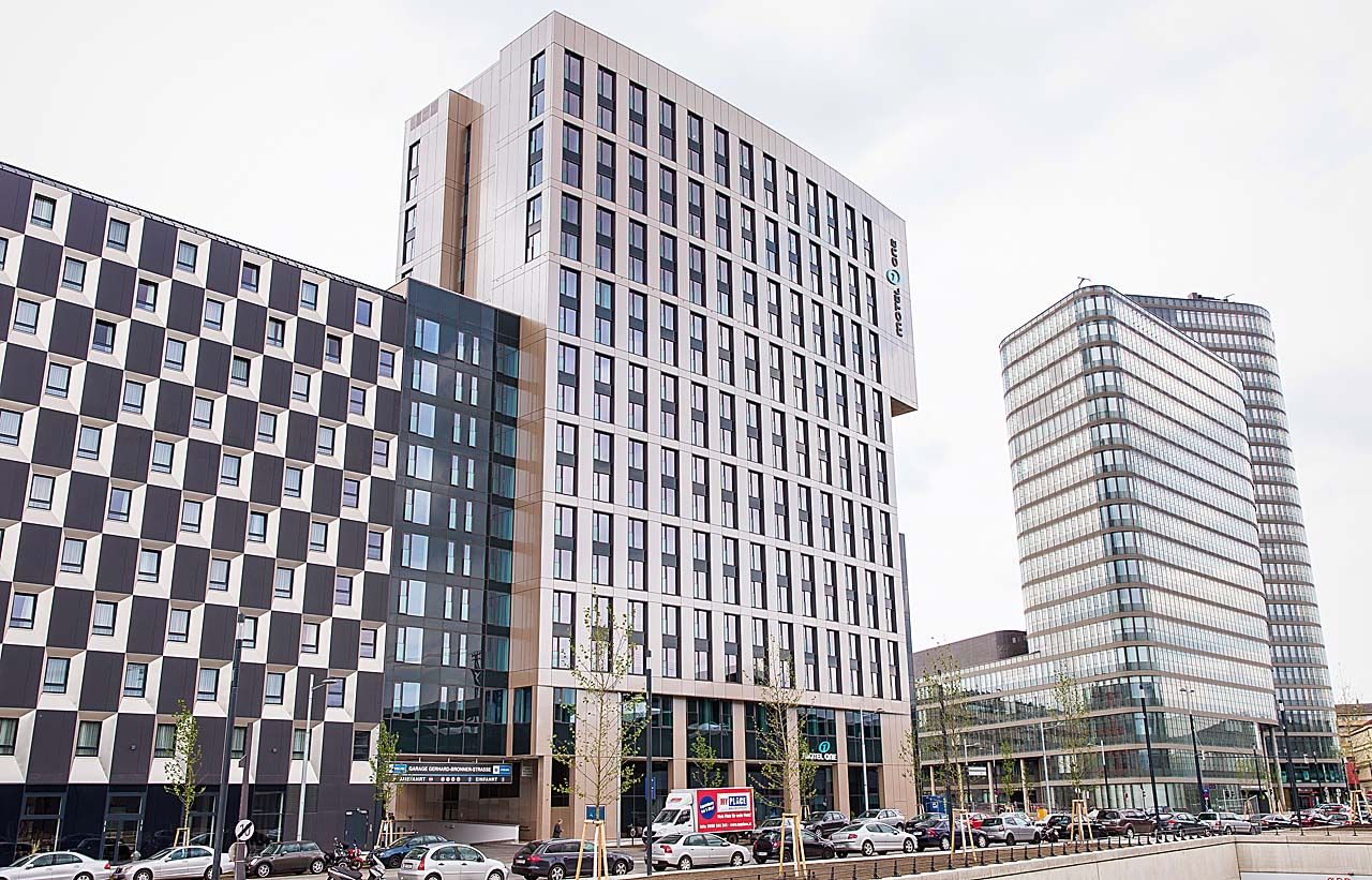 Hotel Wien Hauptbahnhof Motel One Blick auf Gebäude