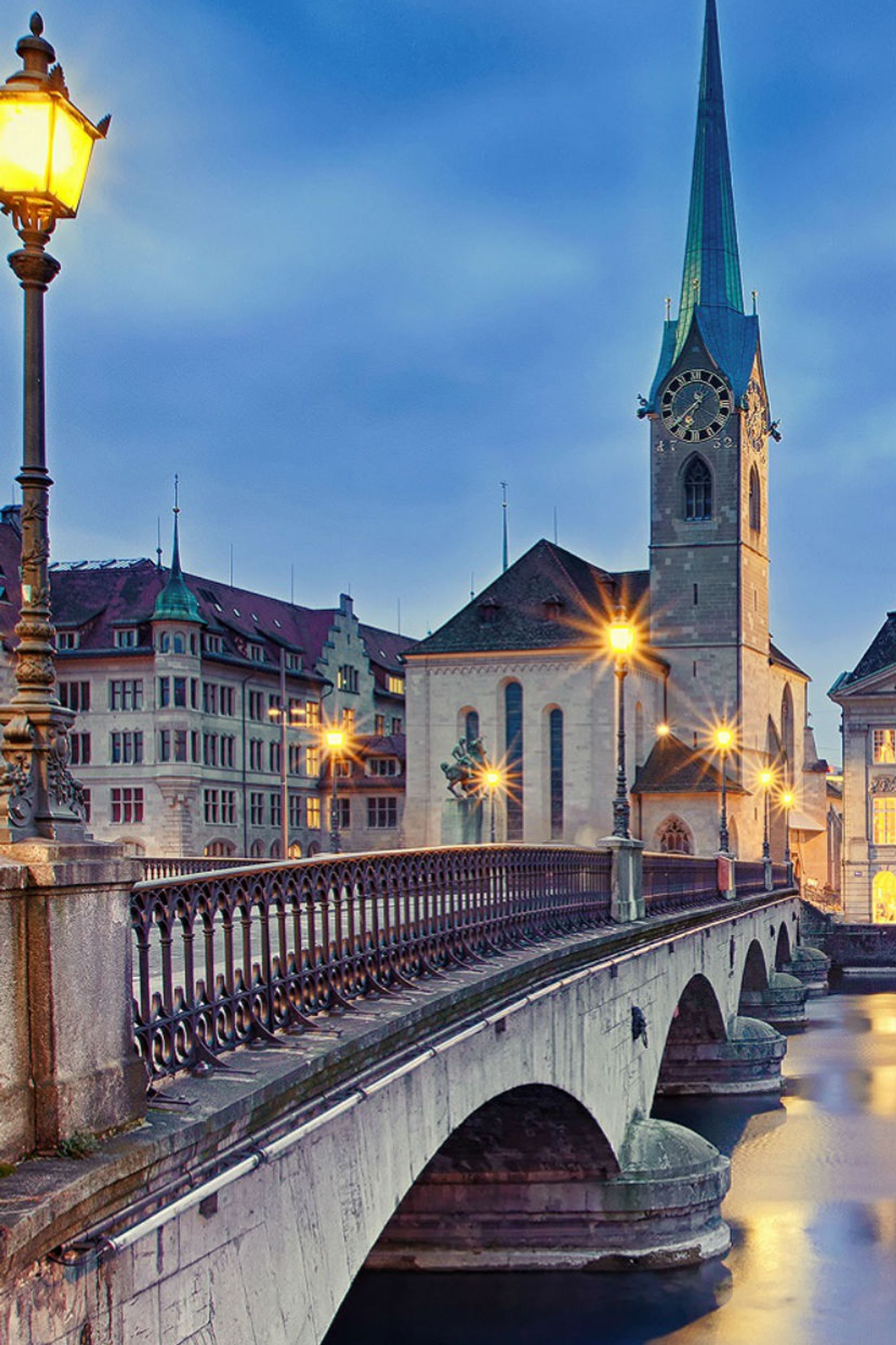 Zürich Brücke Stadtaussicht