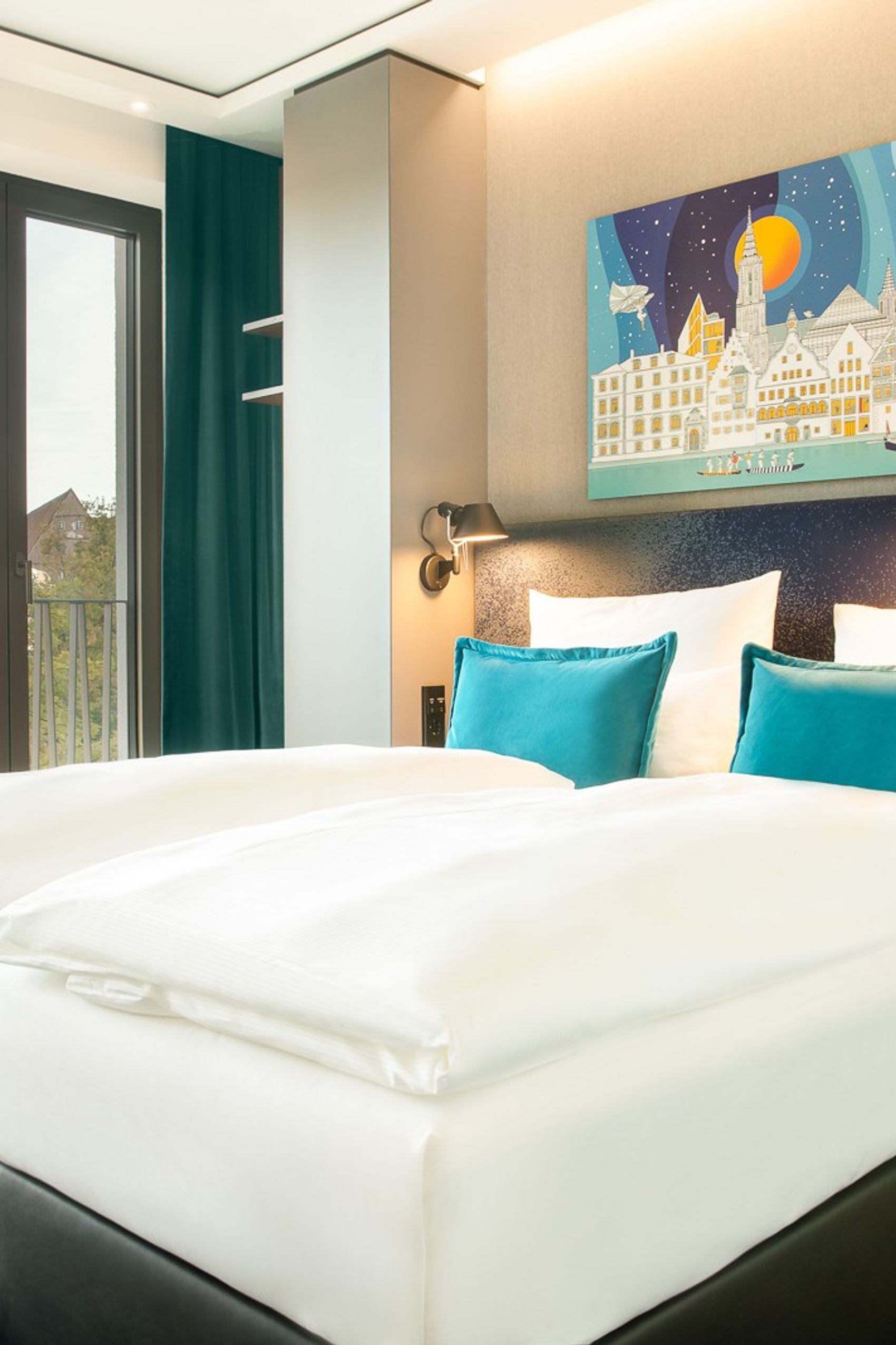 Hotel Ulm Motel One Zimmer mit Doppelbett