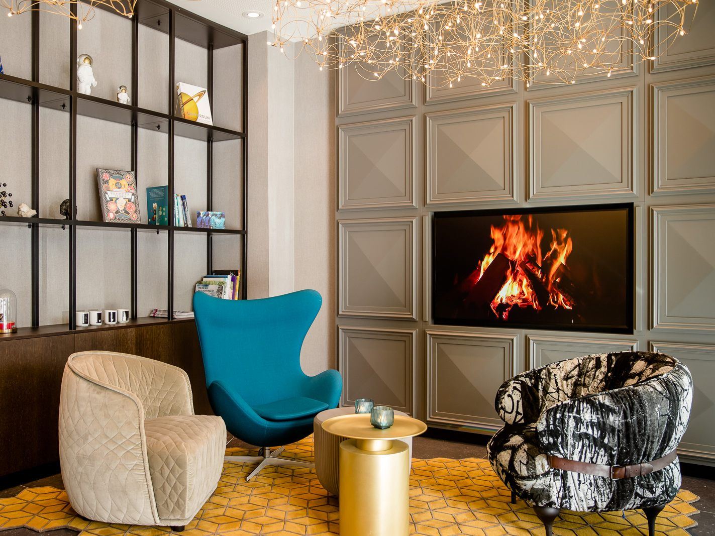 hotel Ulm Motel One armchair in lounge hotel Ulm Motel One armchair in lounge