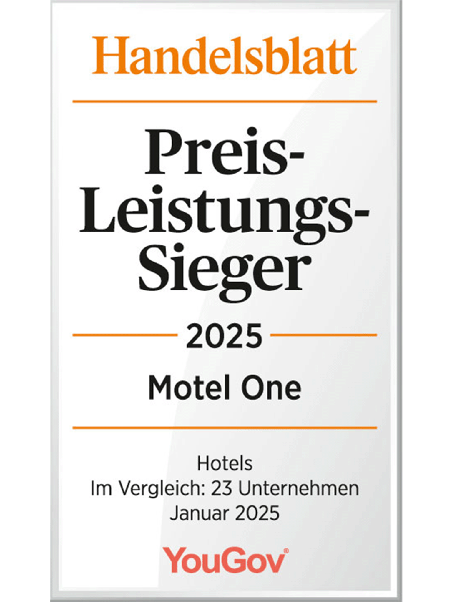 Preis Leistungs Sieger 2025 Motel One Handelsblatt