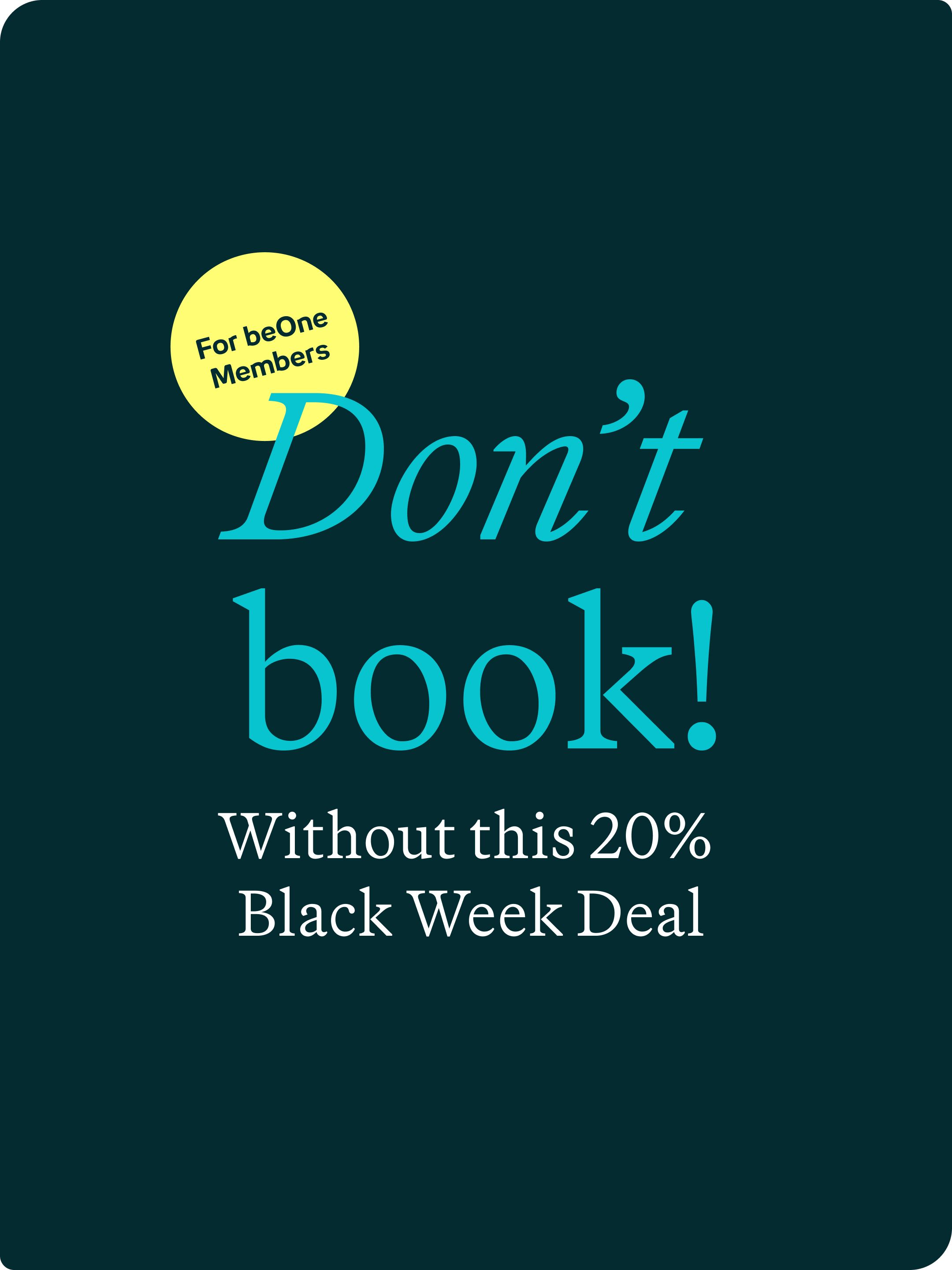 Motel One Black Week Deal 20% Don’t book hotels