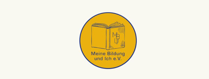 Das Bild zeigt das Bildung vom Verein Meine Bildung und ich, welches ein blaues Buch vor gelbem Hintergrund zeigt. Das Bild zeigt das Bildung vom Verein Meine Bildung und ich, welches ein blaues Buch vor gelbem Hintergrund zeigt.