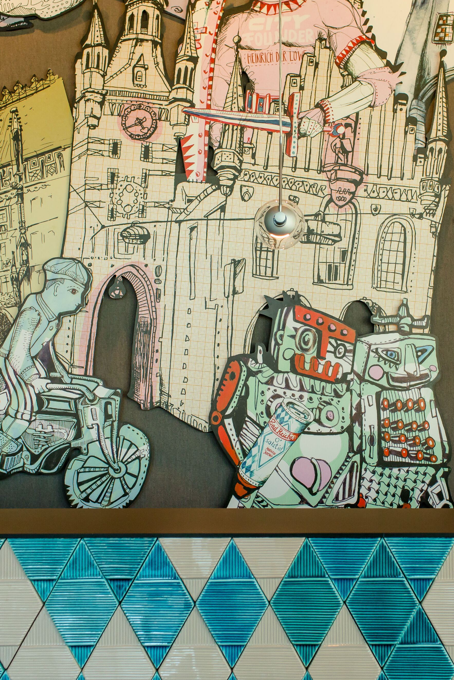 Designhotel München Messe Motel One Kunst an der Rezeption Designhotel München Messe Motel One Kunst an der Rezeption