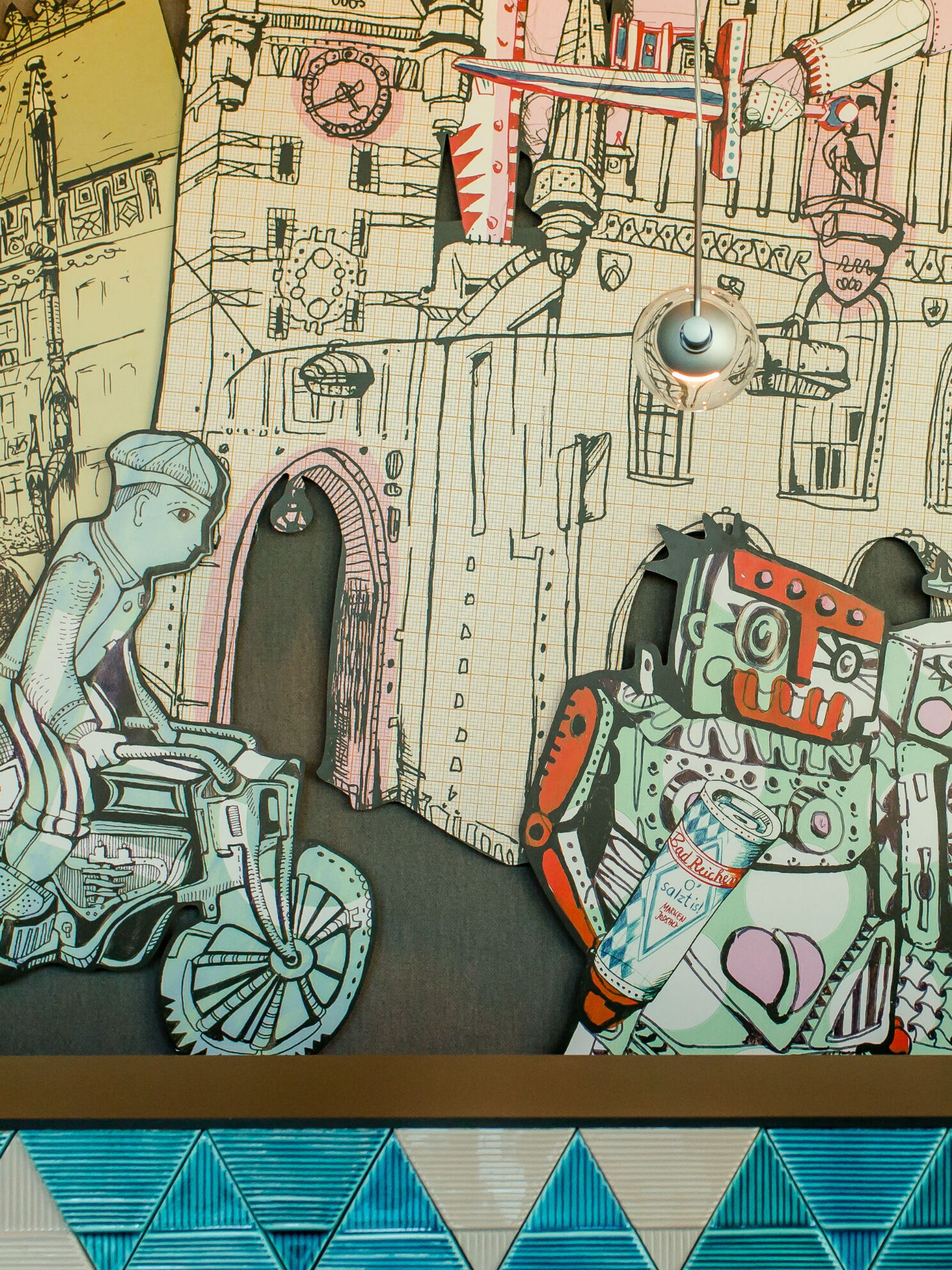 designhotel Munich Trade Fair Motel One art at reception
