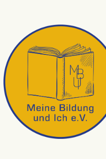Das Bild zeigt das Bildung vom Verein Meine Bildung und ich, welches ein blaues Buch vor gelbem Hintergrund zeigt. Das Bild zeigt das Bildung vom Verein Meine Bildung und ich, welches ein blaues Buch vor gelbem Hintergrund zeigt.