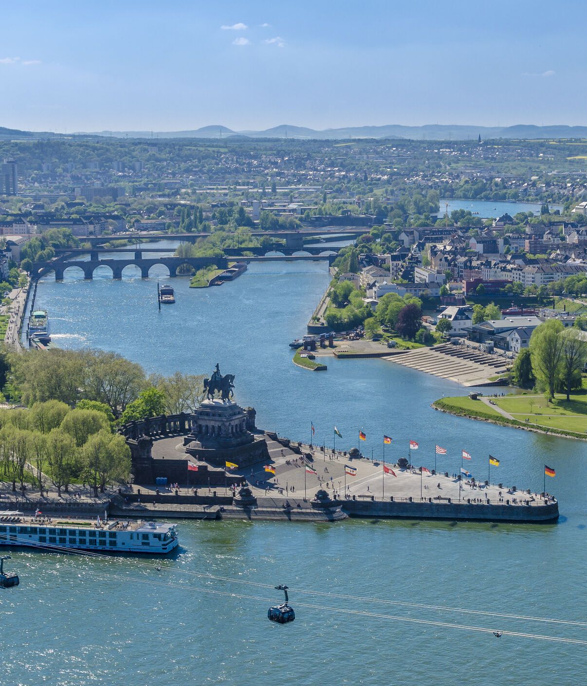 Hotel Koblenz Motel One Stadtblick von oben