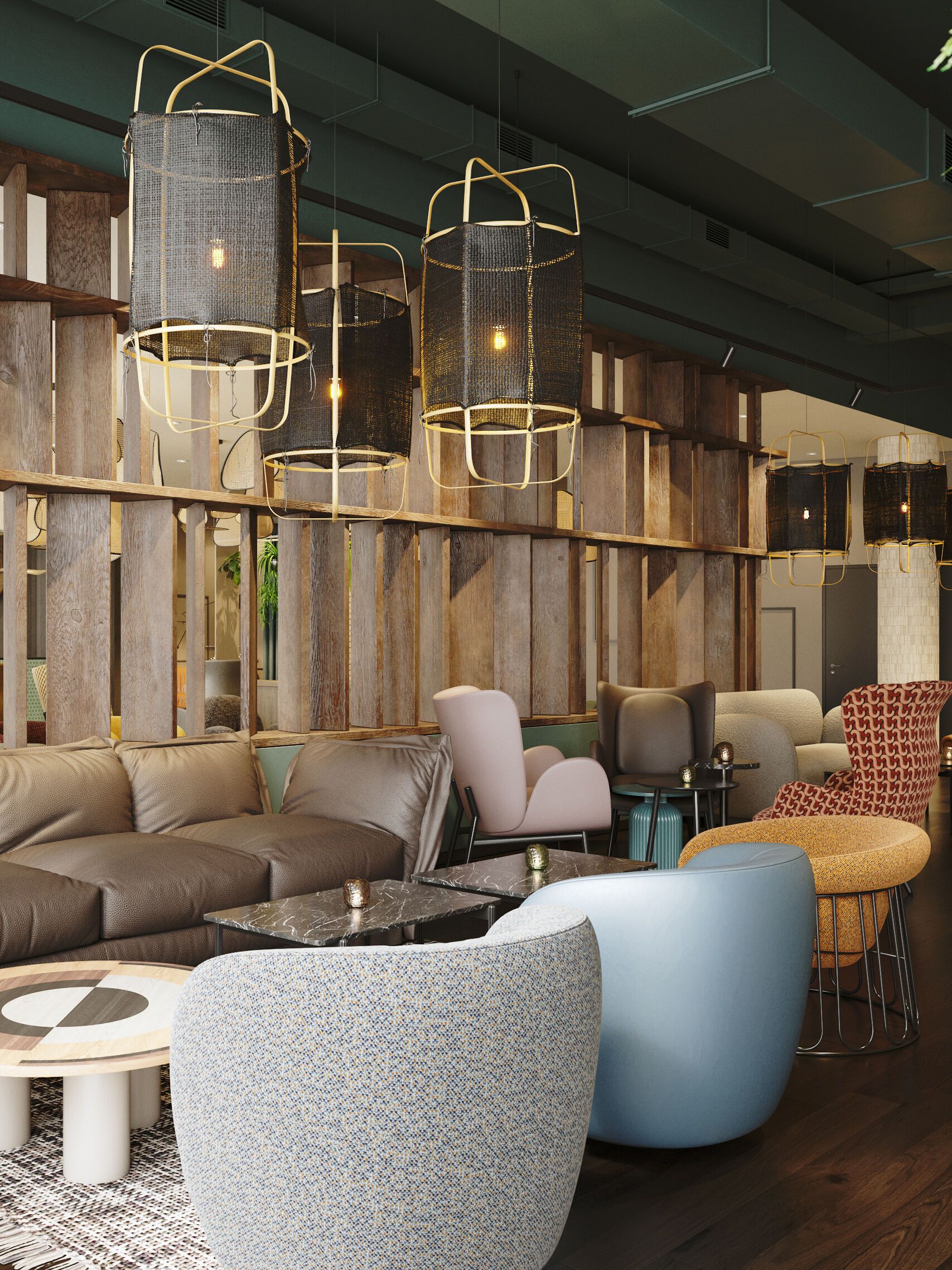 Hotel Paris Porte de Versailles Rendering Lounge