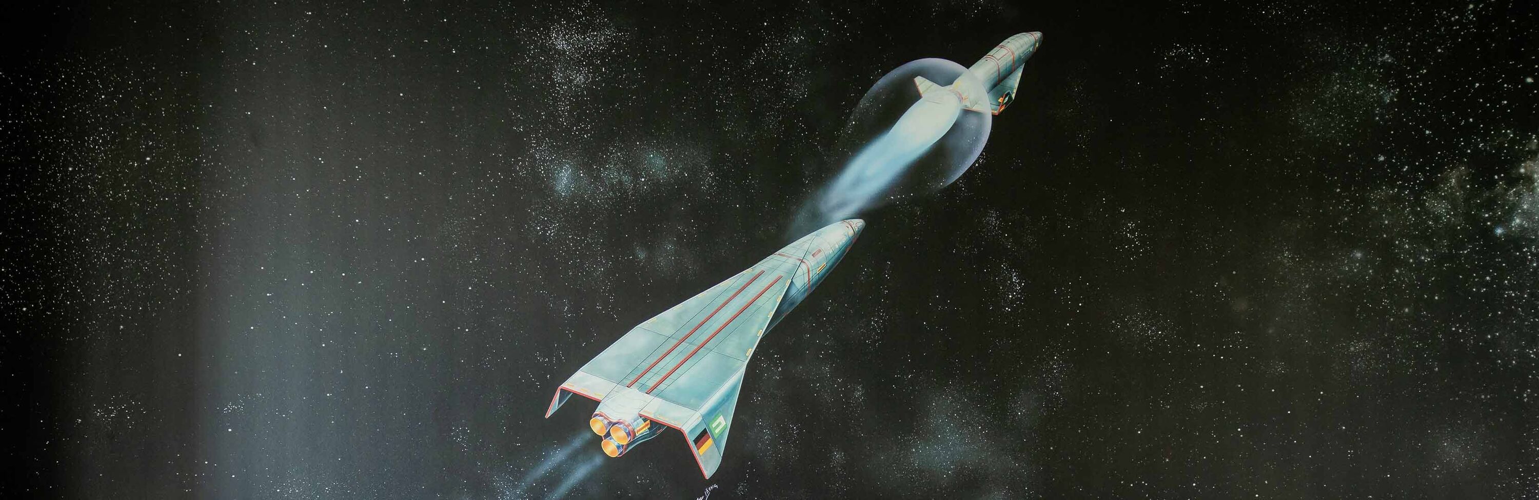 design Hotel Deutsches Museum Motel One picture two rockets in the sky with stars