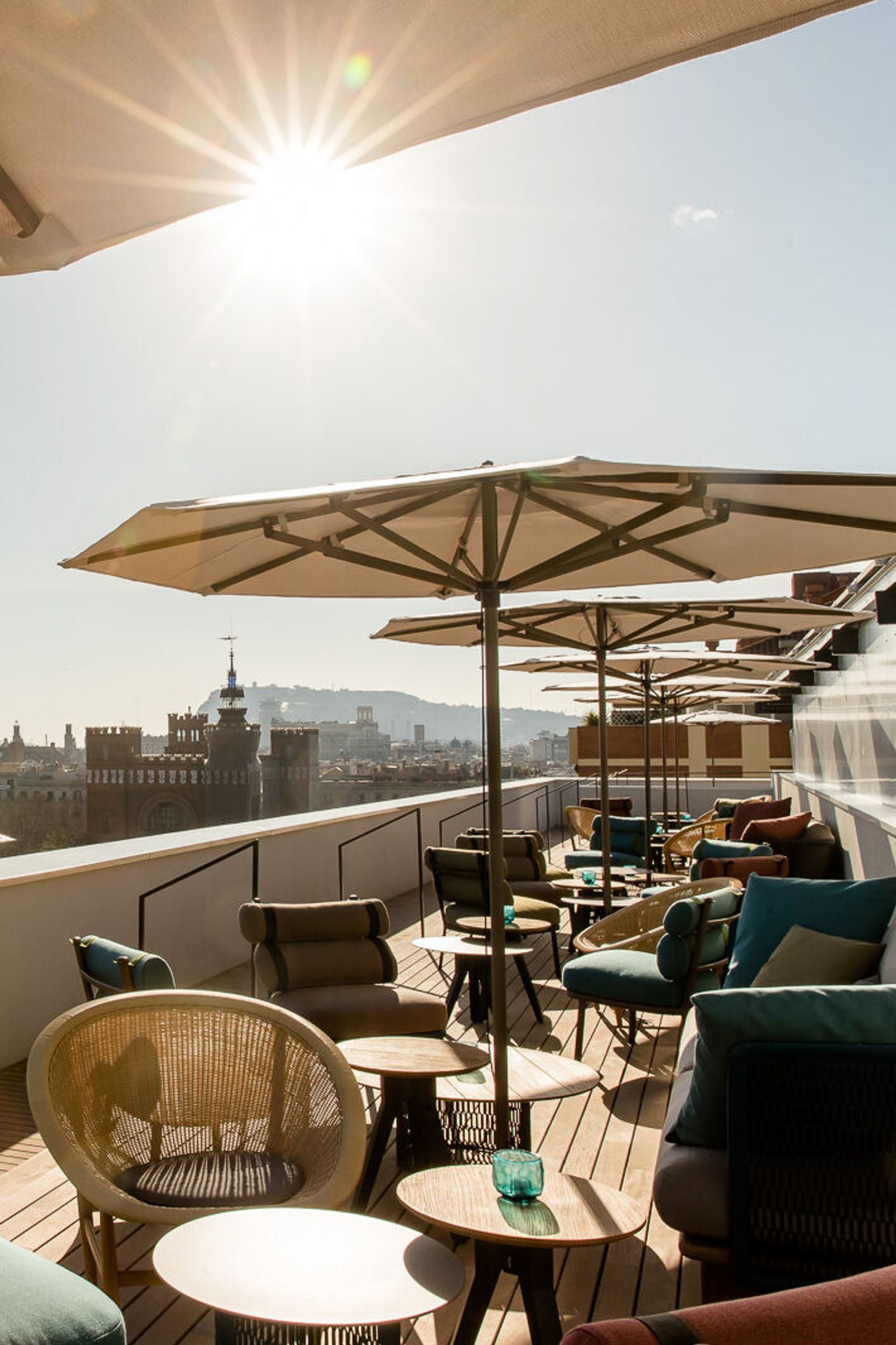 rooftop terrace on motel one barcelona ciutadella