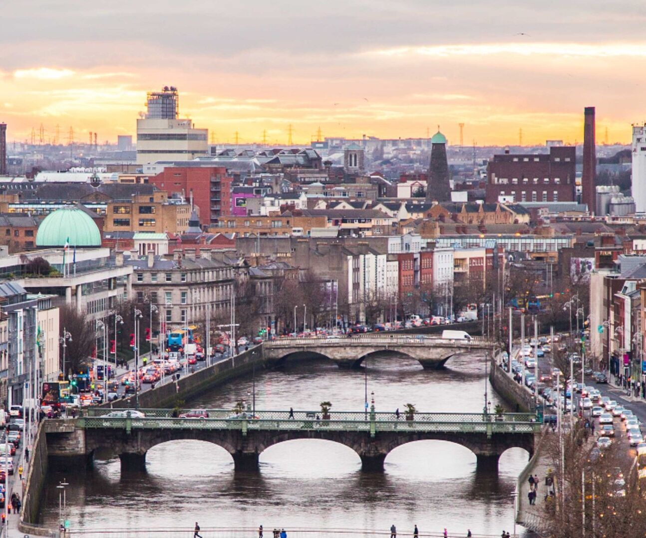 Hotels Dublin Motel One Stadtblick mit Fluss Liffey
