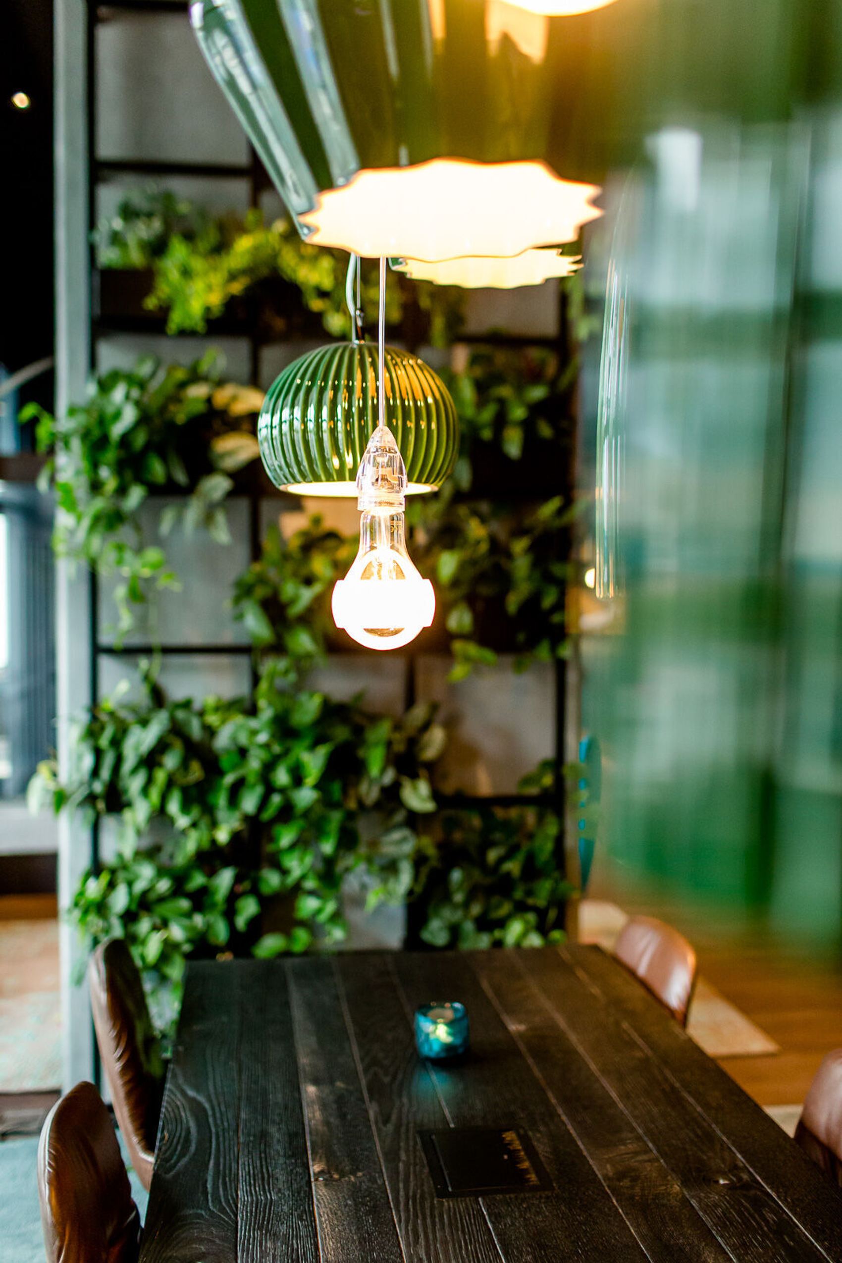 hotel Munich East Side Motel One close-up lamp above table