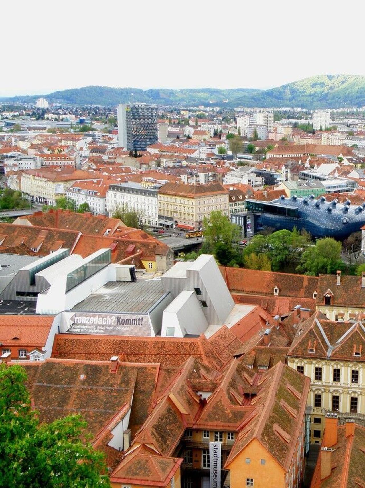 Graz Blick von oben auf die Dächer der Stadt Graz Blick von oben auf die Dächer der Stadt